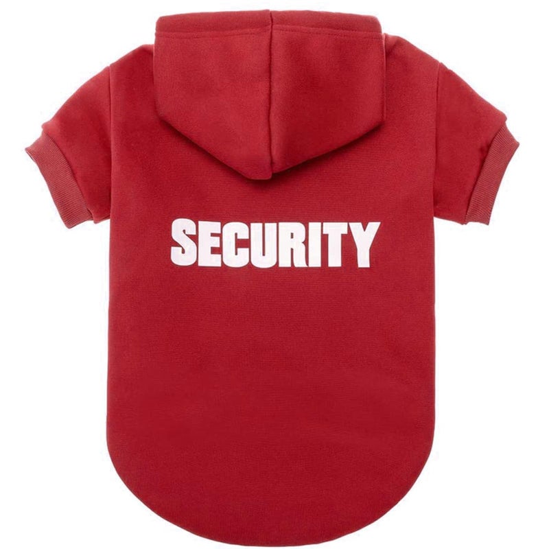 BINGPET Security Dog Hoodies Puppy Sweater Cold Weather Dog Coats Soft Brushed Fleece Pet Clothes Hooded Sweatshirt for Dog Cat - Image 1